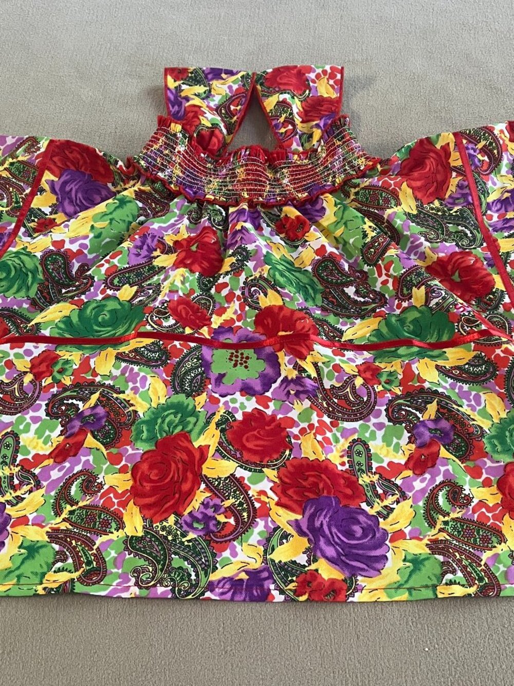 Buttercup Girls Multicolor Flower Top/Tunic Short Sleeves Size 2-4